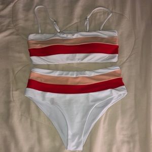 High waisted swimsuit set